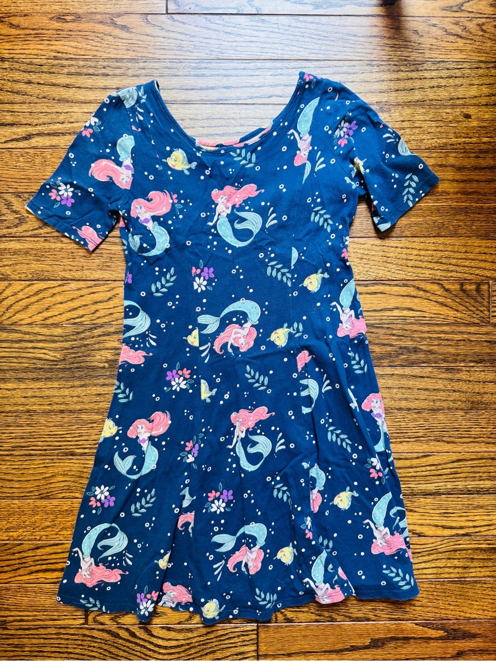 Disney Navy Dress with The Little Mermaid Print
